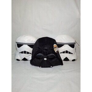 Star Wars Darth Vader Storm Trooper Heads Plush Disney Set of 3 Pillows